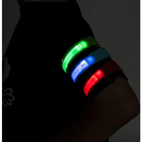 Reflective LED Light Arm Armband Strap Safety Belt For Night Running Cycling Nylon Spot Reflective Armband