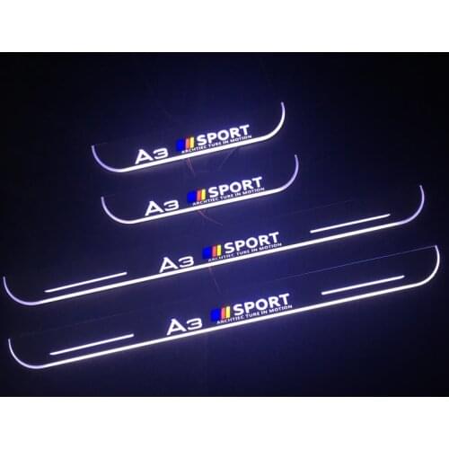 Welcome Pedal Lights For Audi A3 8P 8V 8L 2014 - 2019 Pedal car Door Sill Pathway Light led thresholds scuff plates auto ford