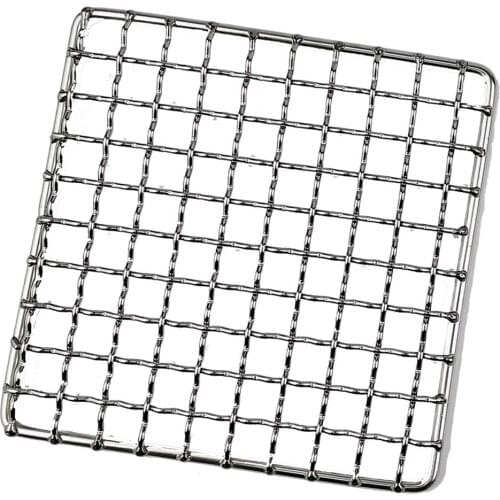 Stainless Steel Barbecue Grill Net, 304 Stainless Steel BBQ Mat Grate Wire Net Camping Hiking Outdoor Grill