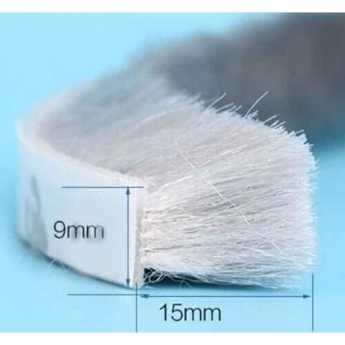 3m x 9mm x 15mm self adhesive dustproof aluminum window door tape draught excluder brush seal strip weatherstrip door gasket