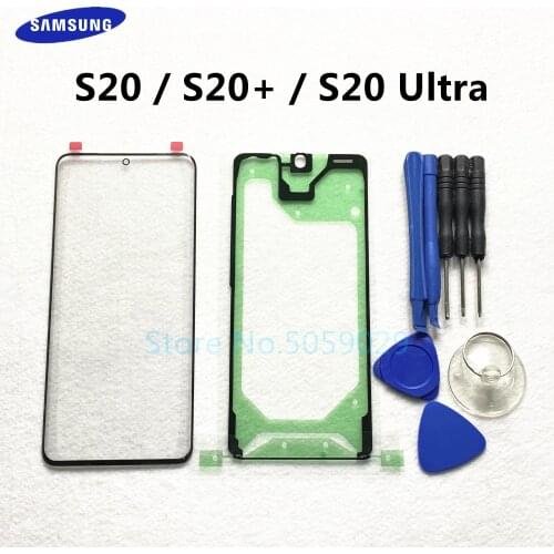 Replacement External Glass For Samsung Galaxy S20 Ultra S20 Plus S20+ S20 LCD Display Touch Screen Front Outer Glass Lens + Tool