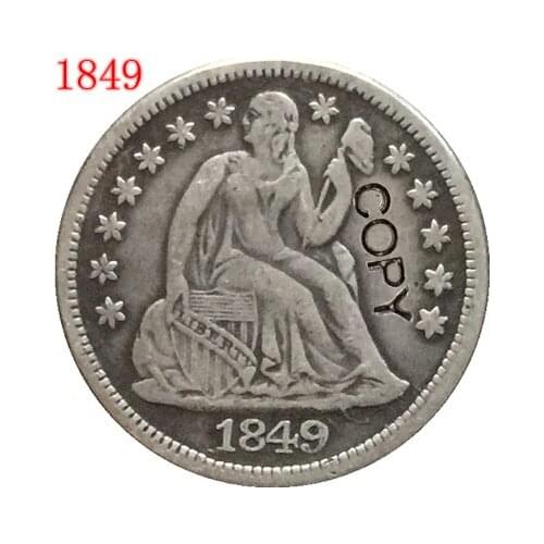 USA 1849 P,O Seated Liberty Dime COPY COINS