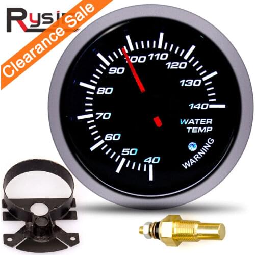 Universal Water Temp Gauges 60mm Smoke Lens Auto gauge clock + water temperature Sensor Adapter for motor motorcycle car racing