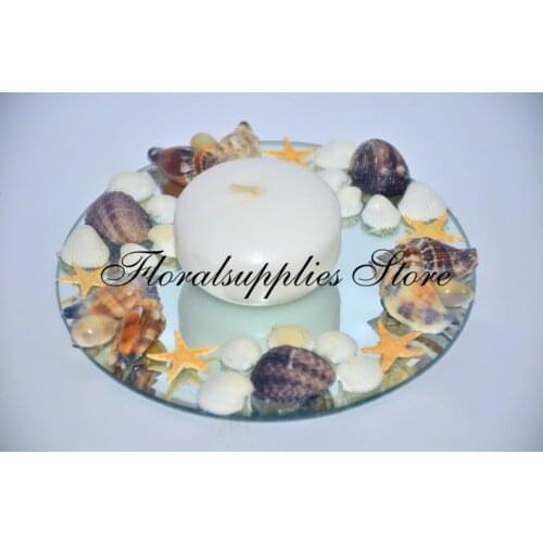 Centerpiece mirror wedding table decor mirrors acrylic tray candle plate cake stand wedding decoration