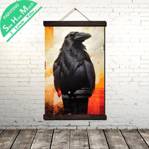 Eagle Animal Painting Scroll Painting Canvas Vintage Poster and Prints Wall Art Pictures Bedroom Farmhouse Decoration