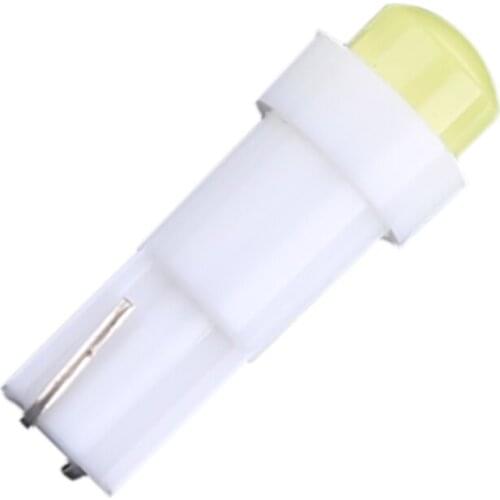 2021 New 10 Pcs Set T5 1 COB LED Dashboard Licence Plate Speed Wedge Light Car Bulb