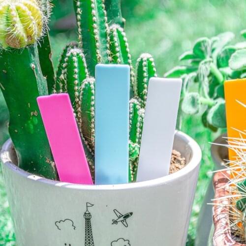 100pcs Garden Plant Labels PVC Plant Tags Nursery Markers Flower Pots Seedling Labels Tray Mark Tools Pot Waterproof Mix Colors