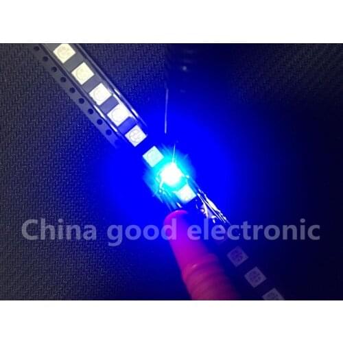 1000PCS led diode 5050 blue smd/smt plcc-6 3-chips ultra bright light-emitting high quality diodes 460-470NM 5.0*5.0MM BLUE 5050