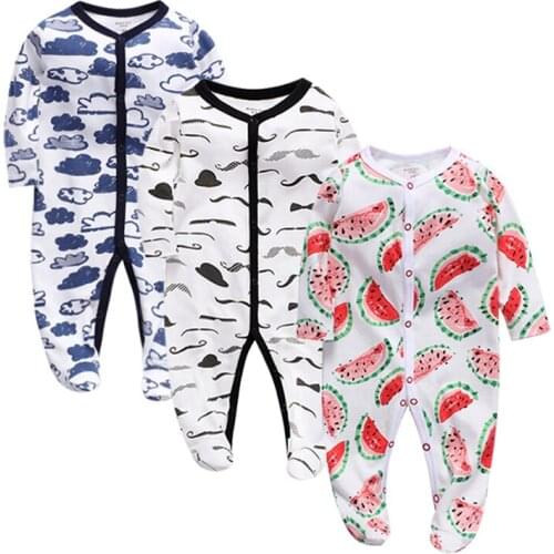 0-12M Newborn Kid Baby Boys Girls Clothes Long Sleeve Print Romper Autumn Winter Jumpsuit Cute Sweet Cotton Body suit Outift
