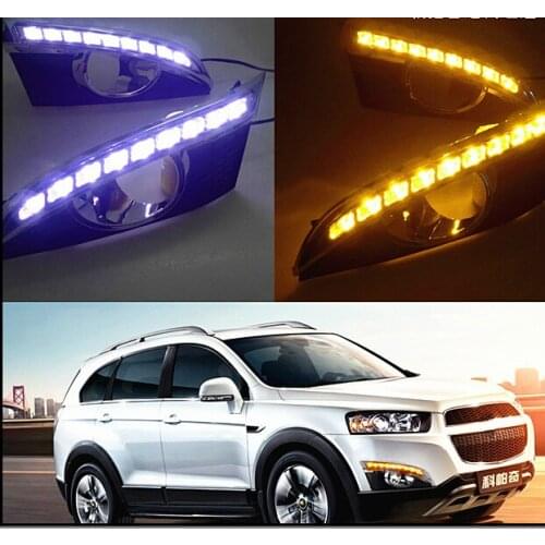 DRL For CHEVROLET CAPTIVA 2011 - 2016 Turn Signal Relay Car-styling 12V LED Daytime Running Lights with fog lamp hole