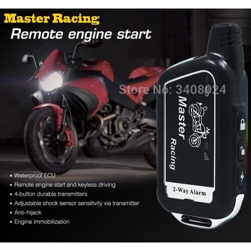 Two 2 Way Motorcycle Alarm System Scooter 2 Way Burglary Alarm Remote Engine Start Moto Motor Security Alarm Theft Protection