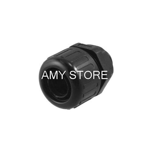 M20 x 1.5 Black Plastic 15mm Long Thread Cable Gland Jonit