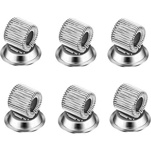 6Pcs Pen Holder Clip Magnetic Single Pen Holder Organizer Pencil Clip with Adjustable Spring Loop Fit for Any Size Pens