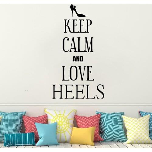 Wall sticker Keep Calm and love heels Its My Birthday Wall Decal Vinyl women Bedroom Livingroom Decal home decor sticker HY370
