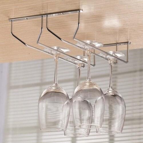 New Stainless Steel Cabinet Wine Glass Rack Kitchen Dining Bar Goblet Holder Hanger