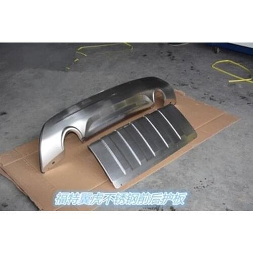 For Ford KUGA 2013 2014 2015 2016 stainless steel Front + Rear Baffle spoiler Bumper Diffuser Bumpers Lip Protector Guard