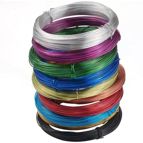 1mm 1.5mm 2mm 2.5mm Anadized Color Aluminium Craft Wire Beading Cord For DIY Bracelet Necklace Jewelry Making Findings