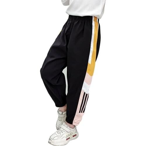 Girls Sports Pants Outside Wearing Spring New Version of Trousers Childrens Little Girl Casual Pants 5 6 7 8 9 10 11 12 Ages