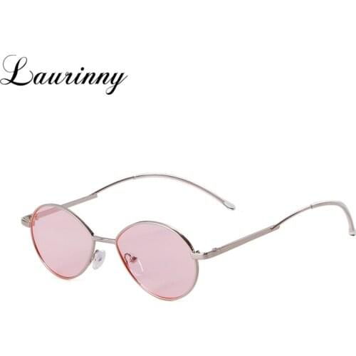 Small Fashion Metal Oval Sunglasses Women 2021 Brand Designer Men Retro 90s Vintage Slim Skinny Round Frame Sun Glasses Shades