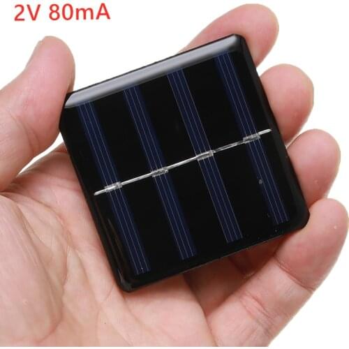 2V 80mA130mA Mini Solar Cell Silicon Epoxy Power Charge Module Solar System DIY For Battery Solar Panel Phone Chargers Portable