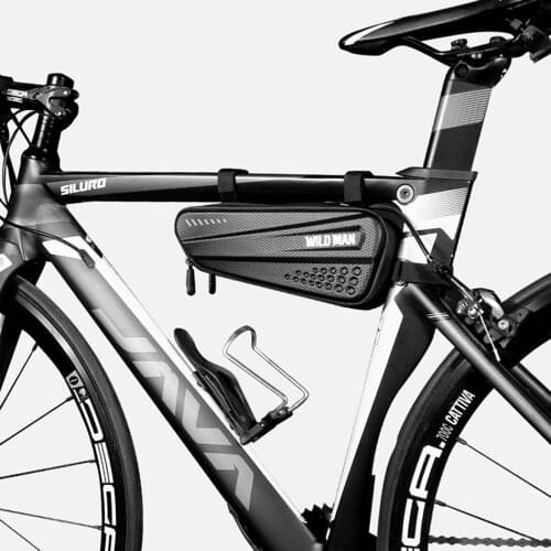 WILD MAN Bicycle Triangle Bag Rainproof MTB Road Bike Frame Front Tube Bag Waterproof Storage Bag Packing Pouch Accessories