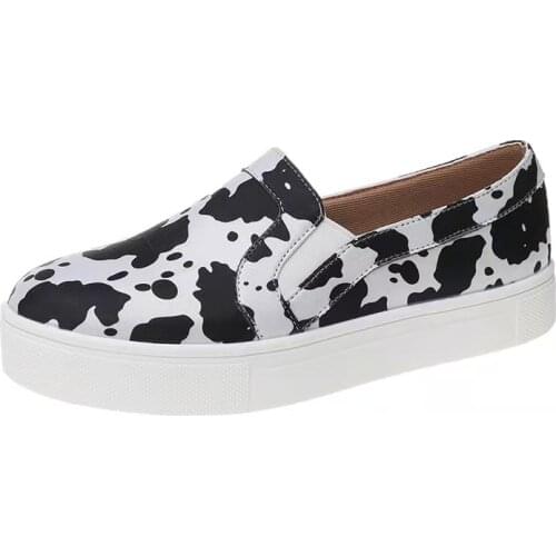 Women Shoes 2021 Comfort Leopard Flats Shoes Women Fashion Plus Size Platform Loafers Women Non Slip Casual Shoes Zapatos Mujer