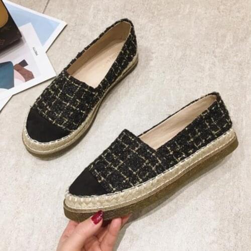 2020 Spring Summer Shoes Women Flats Casual Slip-on Women Cloth Shoes Fashion Brand Ladies Loafers Thick Sole Non-slip A2362