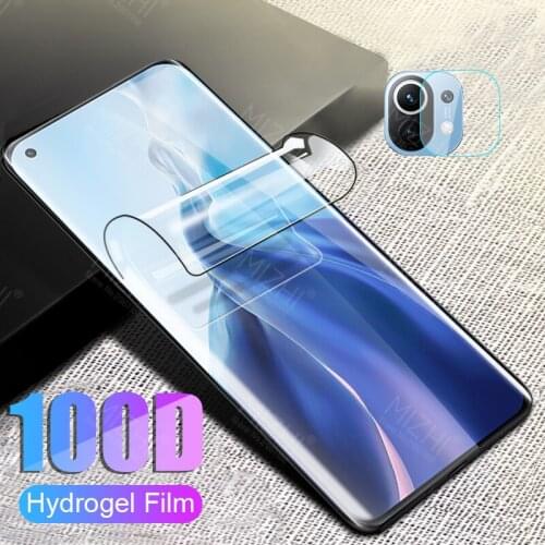 Case on xiaomi11 protective phone cover for xiaomi mi 11 mi11 my 11 soft hydrogel film xiaomi11 camera lens protector