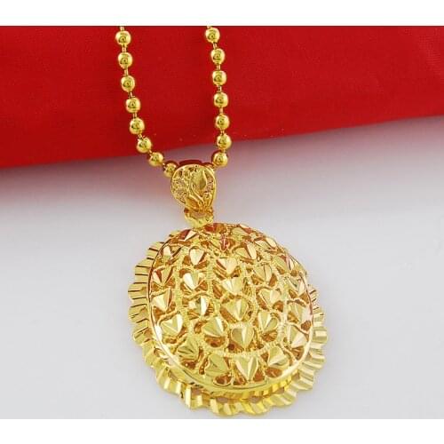 2MM 24K Gold Strand Chain Exquisite Pendant Necklace Necklace for Women collier or femme chainette High Quality Luxury Jewelry