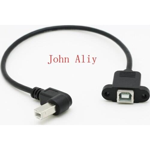 Hot sale USB2.0 B female Panel mount to USB B male right angle extension cable