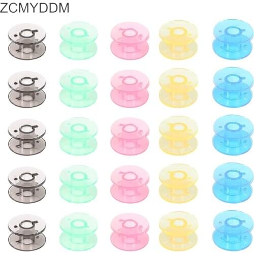 ZCMYDDM 10-50PCS Household Sewing Machine Bobbins Colorful Spool Bobbins for Embroidery Needlework Sewing Thread DIY Craft Tools