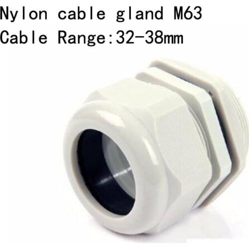 10PCS M63x1.5 IP68 Waterproof Nylon Cable Gland for 32-38mm Cable