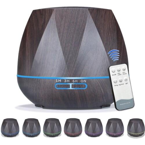 500ML Remote Control Air Humidifier Essential Oil Diffuser Humidificador Mist Maker LED Aroma Diffusor Aromatherapy