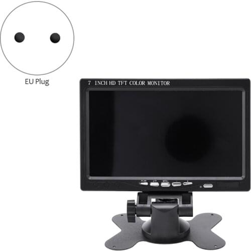7 Inch Portable Monitor 1024X600 Display HDMI-Compatible/VGA/AV Photography Monitor EU Plug