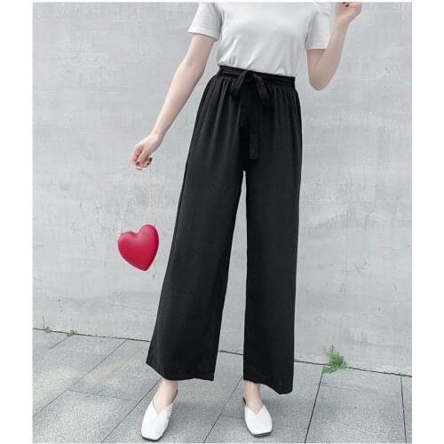 A282-Summer trendy one button skinny pants wide leg pants