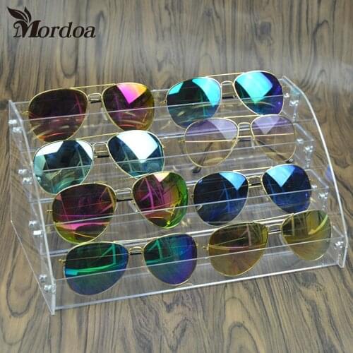 Promotion Makeup Cosmetic 4 Tiers Clear Acrylic Organizer Display Stand Holder Nail Polish Rack Glasses/Lipstick Display Rack