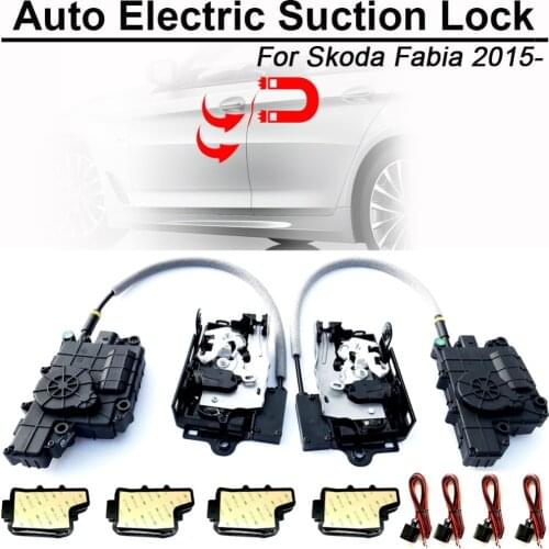 CARBAR Smart Auto Car Electric Suction Door Lock for Skoda Fabia Automatic Soft Close Super Silence Self-priming Door