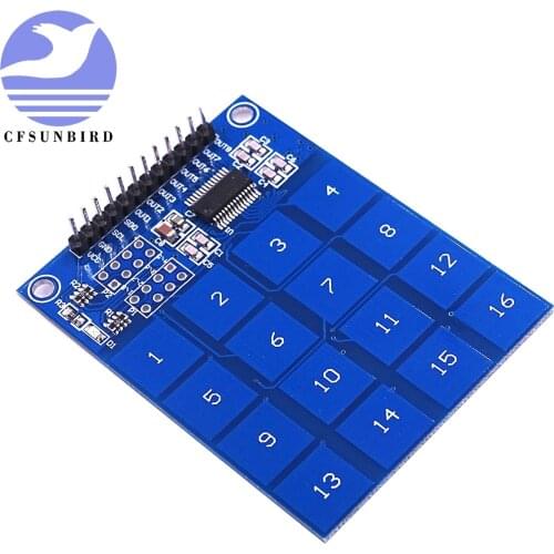 CFsunbird 16 Way XD-62B TTP229 Capacitive Touch Switch Digital Sensor Module Board Plate