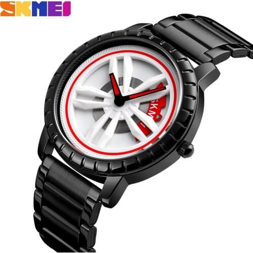 Luxury Quartz Mens Watches Top Brand SKMEI Watch Men Stainless Steel Strap Wristwatch Business Simple Mens Watch Clock Male