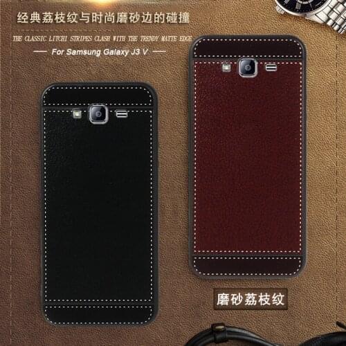 Funda for Samsung galaxy J3 2016 V 6V SM-J320V Case leather 5.0 inch Soft Black silicone Cover for Samsung galaxy J3 V 6 V Cases