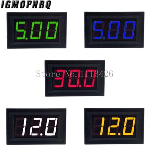 Mini Digital Voltmeter DC 4.5V to 30V Digital Voltmeter Voltage Panel Meter For 6V 12V 24V Electromobile Motorcycle Car 0.56
