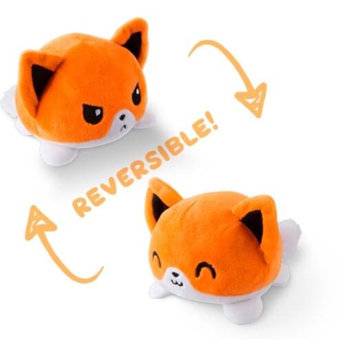 Reversible Plush Cat Toys For baby Revervise Plush Animal Toys Cat Cute Plush Reversible Cat Doll Kids Christmas Gif