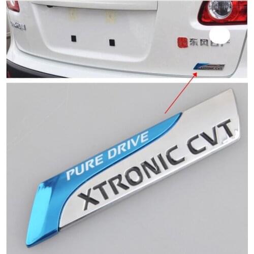 For Nissan Qashqai X-trail Juke Tenna Tiida Sunny Note ,car-styling 1pcs Pure Drive Xtronic Cvt 3d Car Emblem Badge