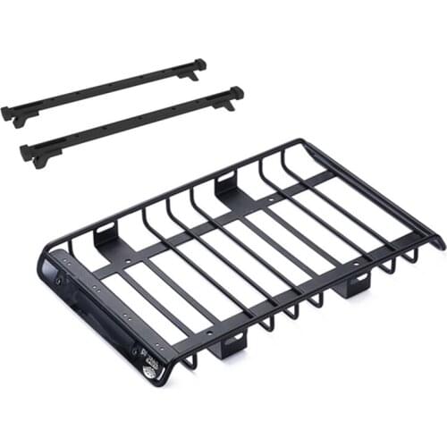 Metal Luggage Carrier Roof Rack with Fixing Rail for Traxxas TRX4 TRX6 Axial SCX10 III 90046 AXI03007 1/10 RC Crawler