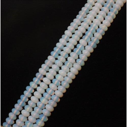 Mini. order is $7! 5x8mm White Opal Oval Loose Beads 15