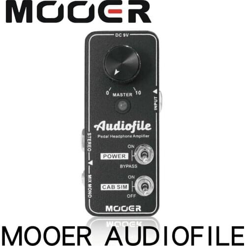 MOOER Audiofile Headphone Amplifier Effect Pedal Built-in Analog Speaker Cabinet Simulation True Bypass Full Metal Shell