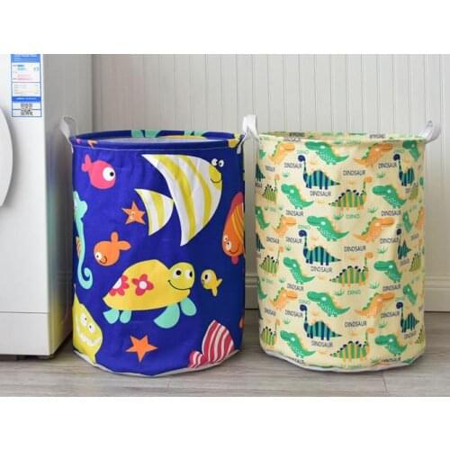 Cartoon Laundry Hamper Storage Bin Baskets Foldable Laundry Basket for Organizing Kids Toy/Bedroom/Toy Bin/Closet /Shelf Baskets