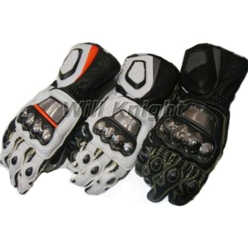5 Colors Mens Motorcycle Riding Gloves Genuine Long Leather Full Finger D1 Pro Racing Gloves