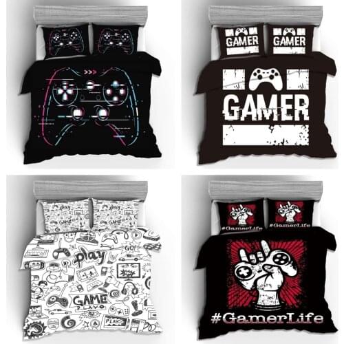2020 2/3pcs 3d Digital Gamer Printing Bedding Set 1Quilt Cover + 1/2 Pillowcases US/EU/AU Size Double Queen Full King Twin