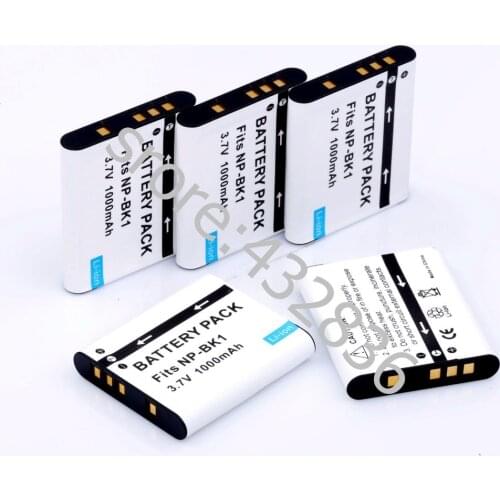 Wholesale 5pcs 1000mAh NP-BK1 NP BK1 Li-ion digital camera battery AKKU batteria For Sony Cyber-shot DSC-S950 S980 DSC S750